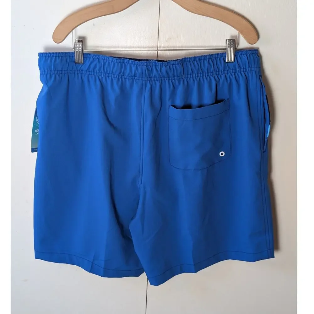 Speedo Blue Striped Swim Shorts XXL